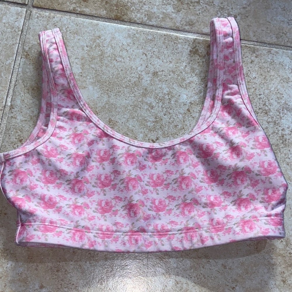 LoveShackFancy size XS Ornice Rose Sports Bra In Multi - Picture 2 of 5